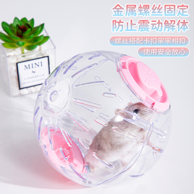 Transparent Syrian Hamster Exercise Ball Portable Running Wheel Toy For Gerbils, Small Pets