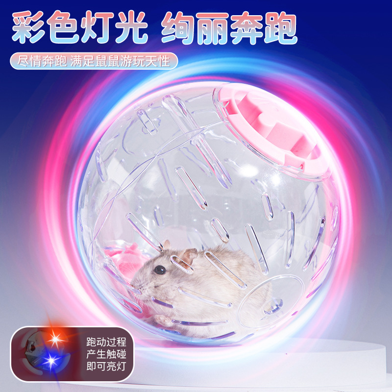 Transparent Syrian Hamster Exercise Ball Portable Running Wheel Toy For Gerbils, Small Pets