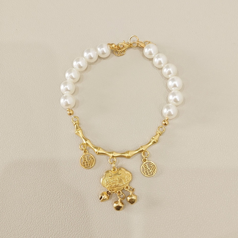 Chinese Style Pet Collar with Fortune Blessing Plates for Dogs Cats